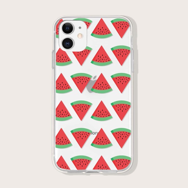 

Watermelon Clear iPhone Case, Red