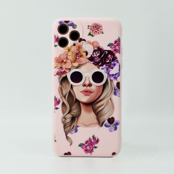 

Flower & Girl Print iPhone Case, Multicolor
