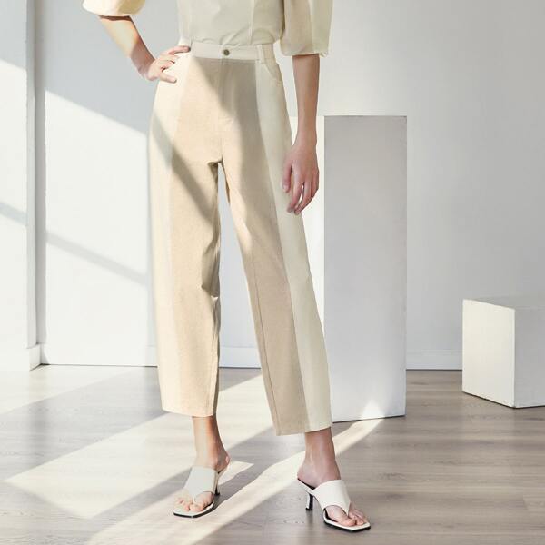

Colorblock Cropped Pants, Multicolor
