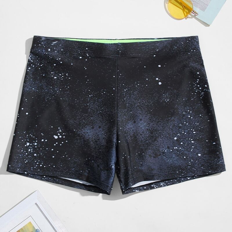 

Guys Splash Painting Swim Trunks, Black