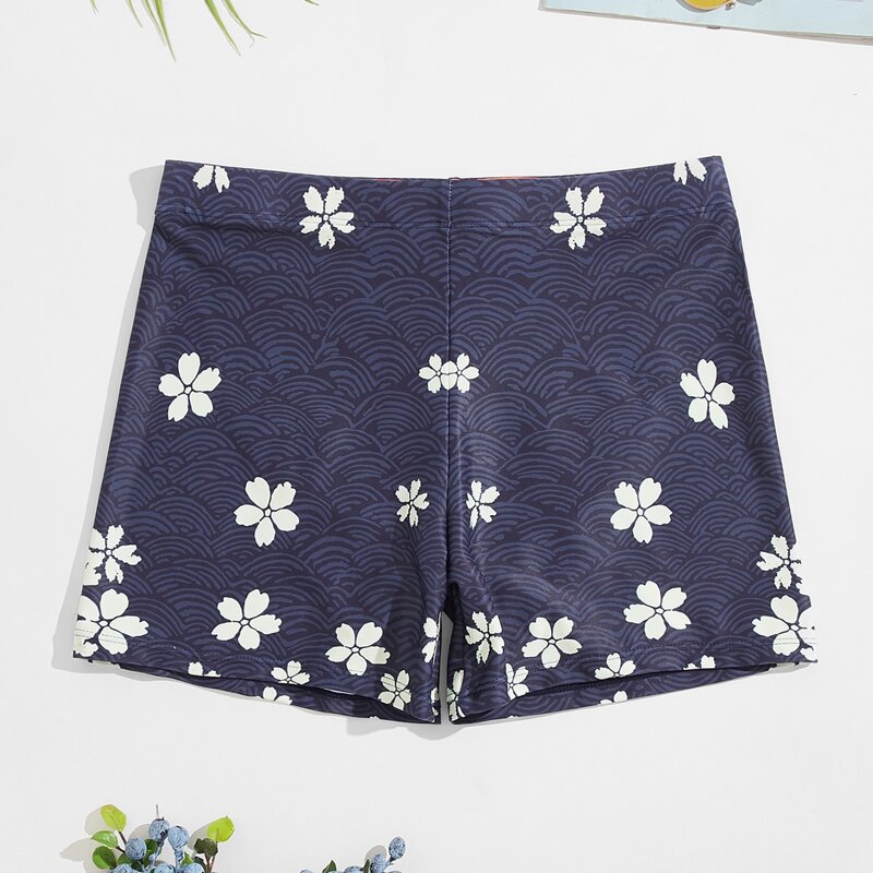 

Guys Floral Swim Trunks, Navy blue