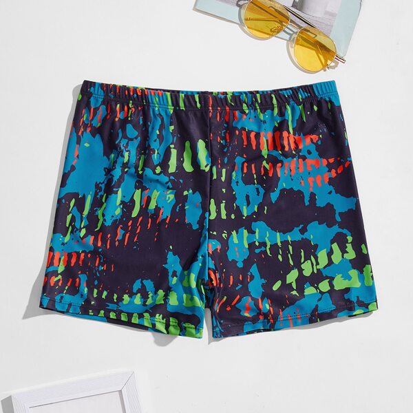 

Men Graffiti Print Swim Trunks, Multicolor