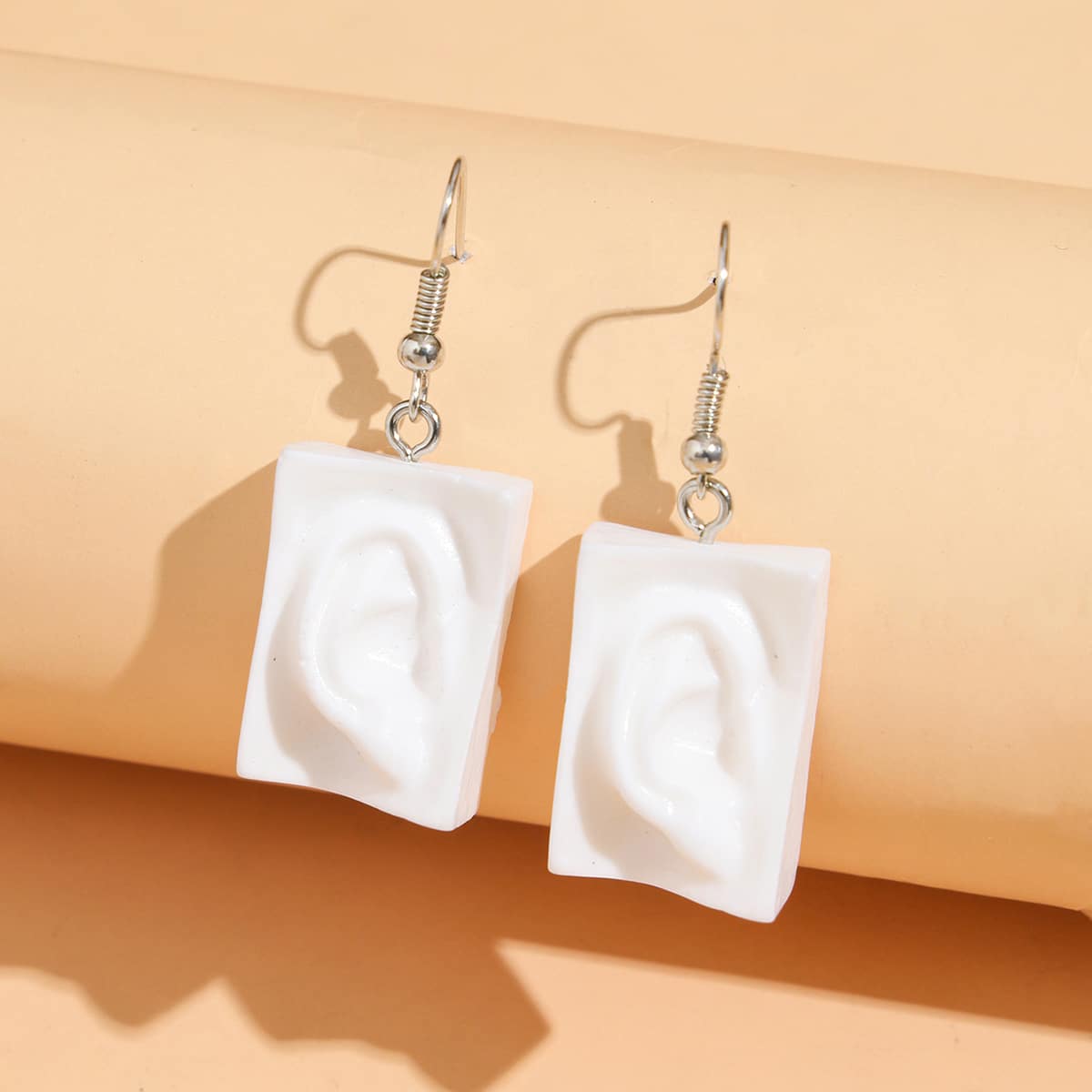 

Ear Design Drop Earrings, White