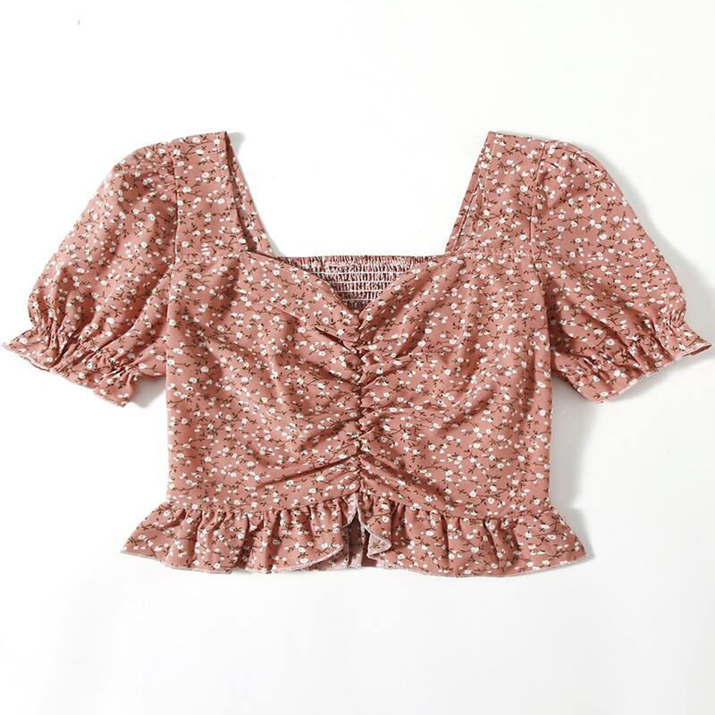 

Ditsy Floral Ruched Blouse, Multicolor