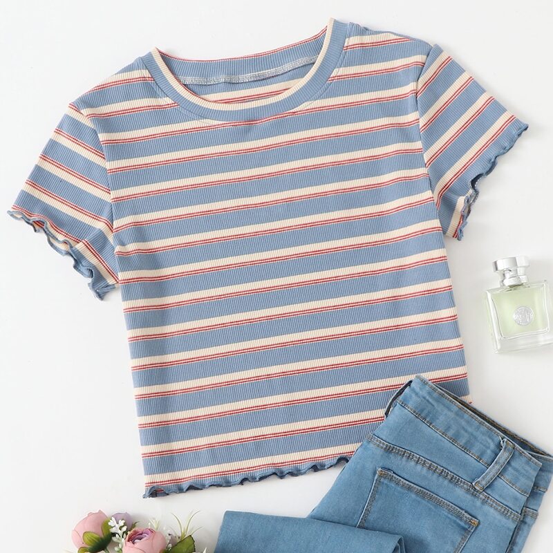 

Striped Print Tee, Multicolor