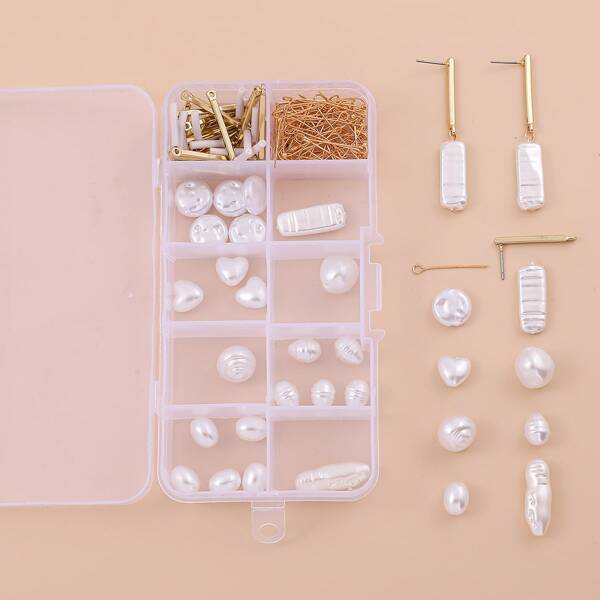 

DIY Faux Pearl Decor Earrings Set, Multicolor