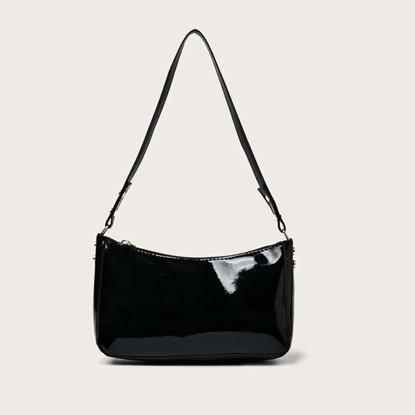 

Patent Shoulder Bag, Black