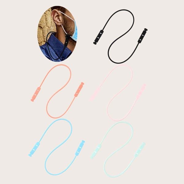 

5pcs Plain Face Mask Cord, Multicolor