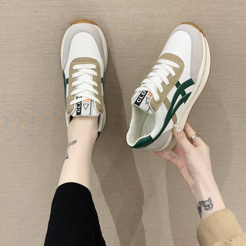 

Colorblock Lace-up Running Sneakers, Multicolor