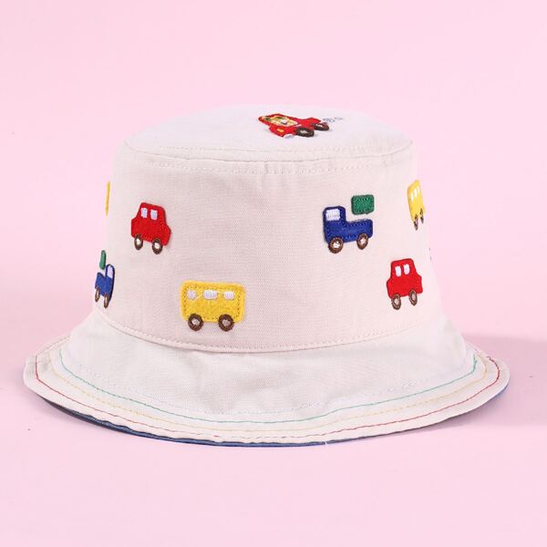 

Baby Cartoon Embroidery Bucket Hat, Multicolor