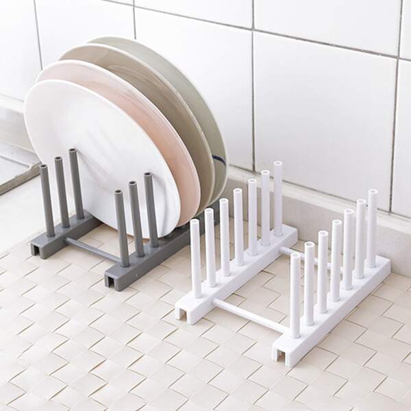 

1pc Random Color Plate Drain Rack, Multicolor