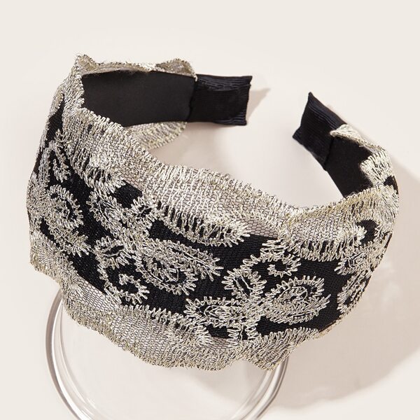 

Lace Embroidered Decor Headband, Multicolor