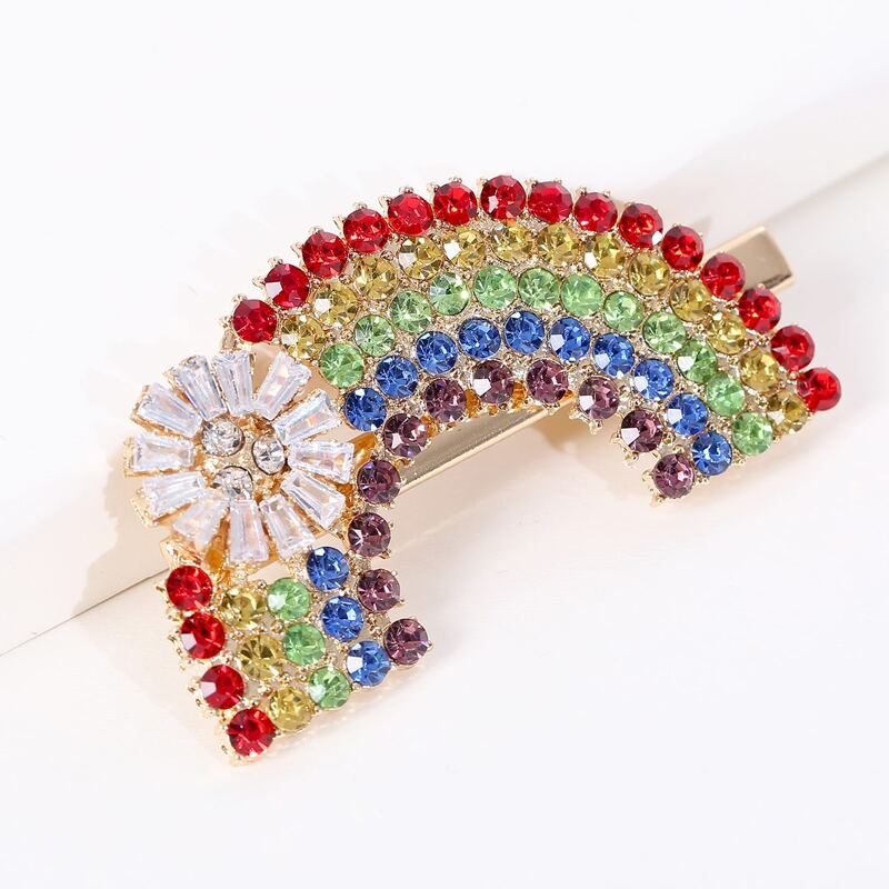 

Rhinestone Rainbow Decor Hair Clip, Multicolor
