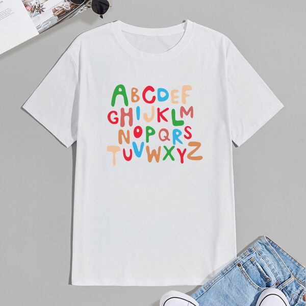 

Men Letter Graphic Tee, White