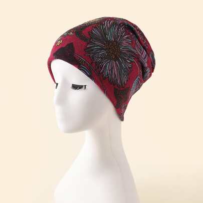Flower Print Hat