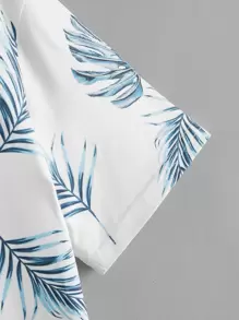 SHEIN Tween Boy Tropical Print Tee