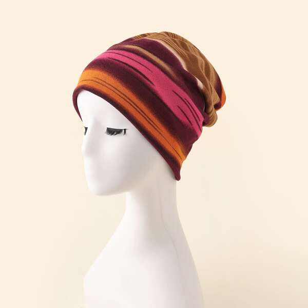 

Striped Print Hat, Multicolor