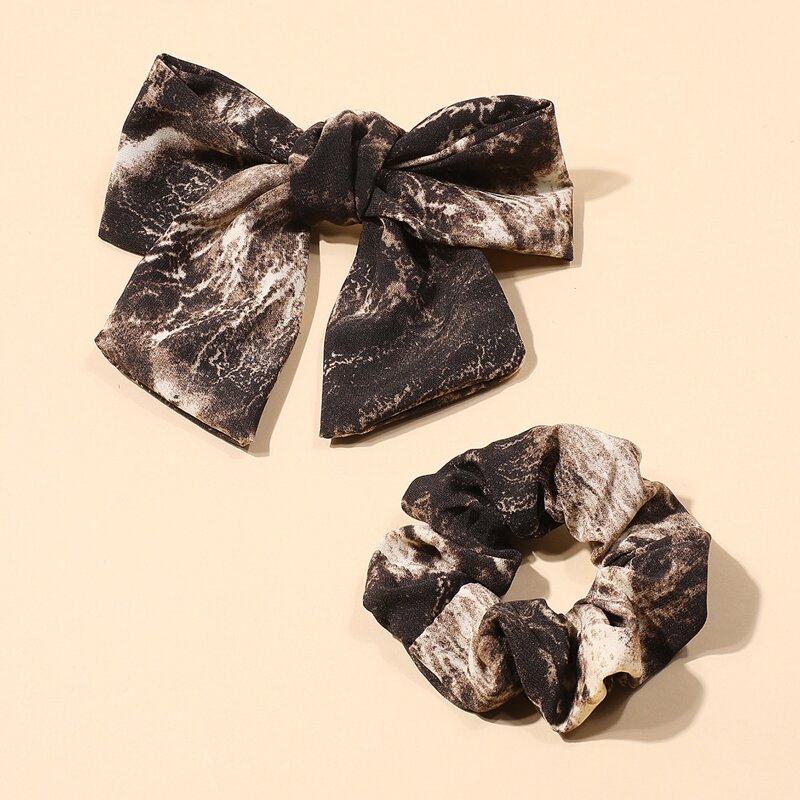 

1pc Bow Hair Clip & 1pc Scrunchie, Multicolor