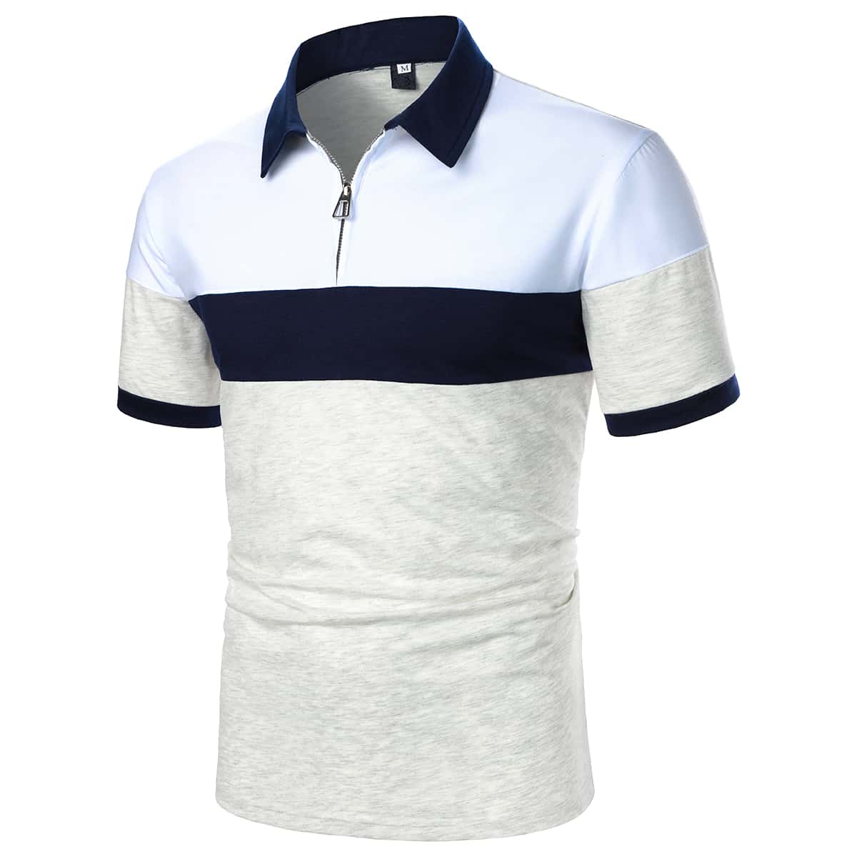 

Guys Cut And Sew Quarter Zip Polo Shirt, Multicolor