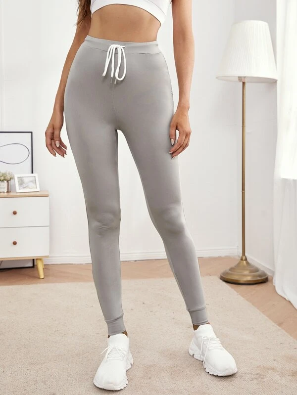 Drawstring waist gym leggings clearance