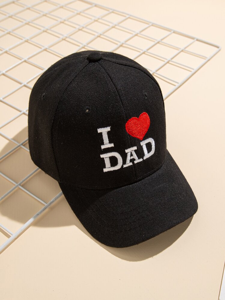 Gorro béisbol de niños con bordado de letra - Negro - Ver 4