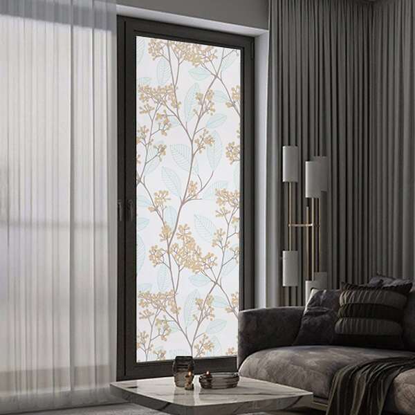 

Plants Print Window Privacy Sticker, Multicolor