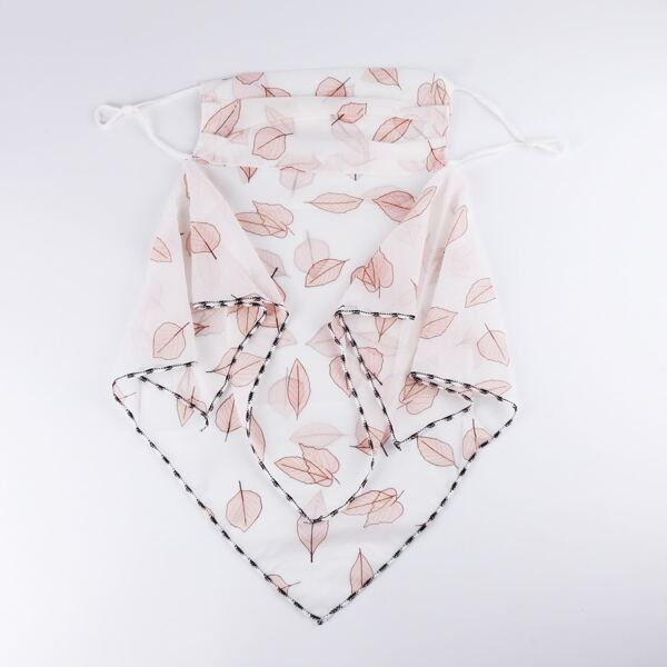 

Leaf Print Scarf, Multicolor