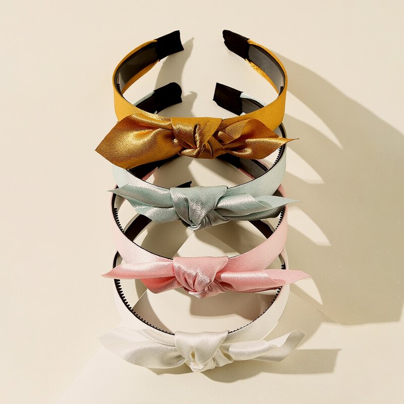 

4pcs Bow Decor Headband, Multicolor