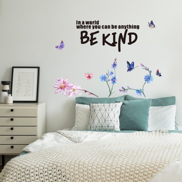 

Slogan Graphic Wall Sticker, Multicolor