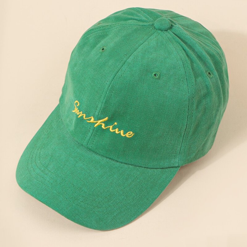 

Letter Embroidery Baseball Cap, Green