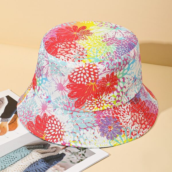 

Flower Print Bucket Hat, Multicolor