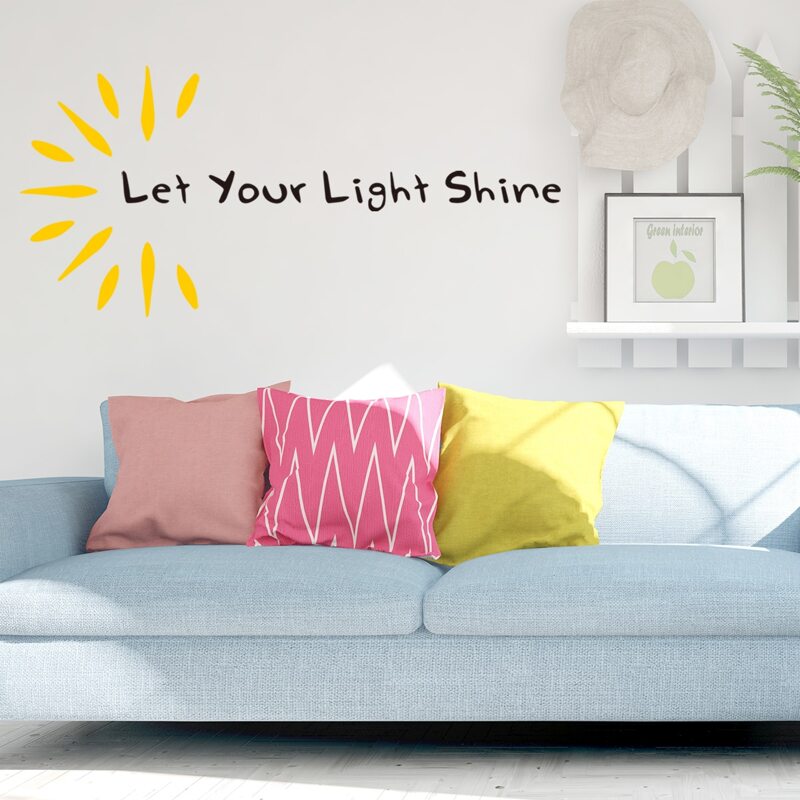 

Slogan Graphic Wall Sticker, Multicolor