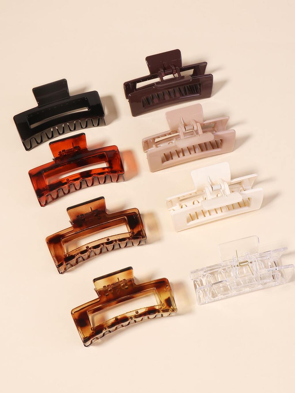 8pcs Simple Hair Claw Casual Claw Clips Hair Clips Hair Jaw Clip Hair Clamps Hair Clutch Hair Catcher Clip