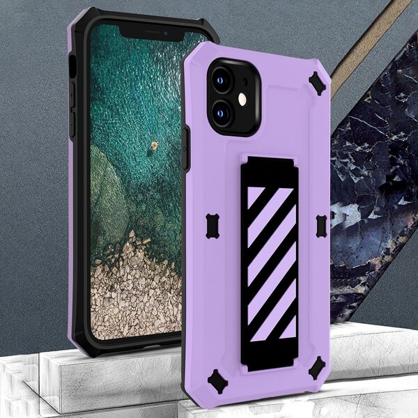 

Striped Hand Strap iPhone Case, Purple