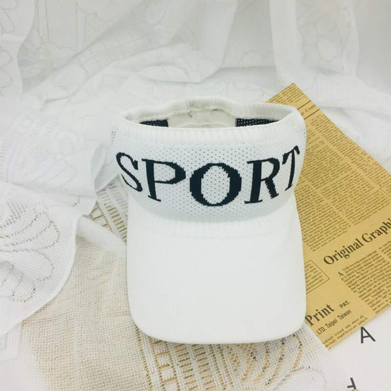 

Letter Graphic Visor Hat, White