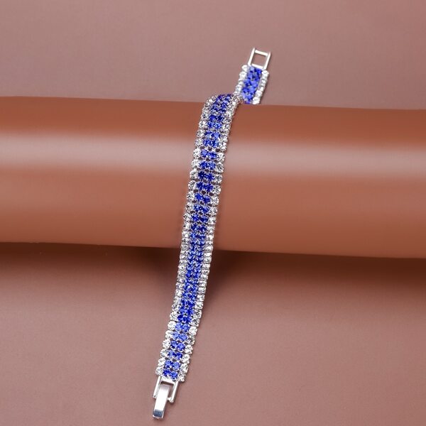 

Rhinestone Decor Bracelet, Blue