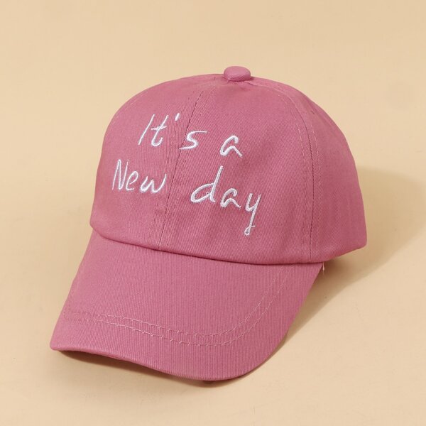 

Toddler Kids Letter Embroidered Baseball Cap, Pink