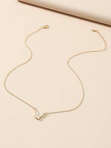 Collar con diseño de mariposa - Amarillo Oro - Ver 3