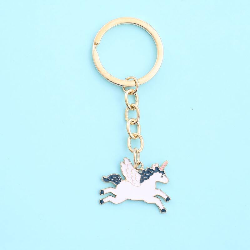 

Unicorn Charm Keychain, Multicolor
