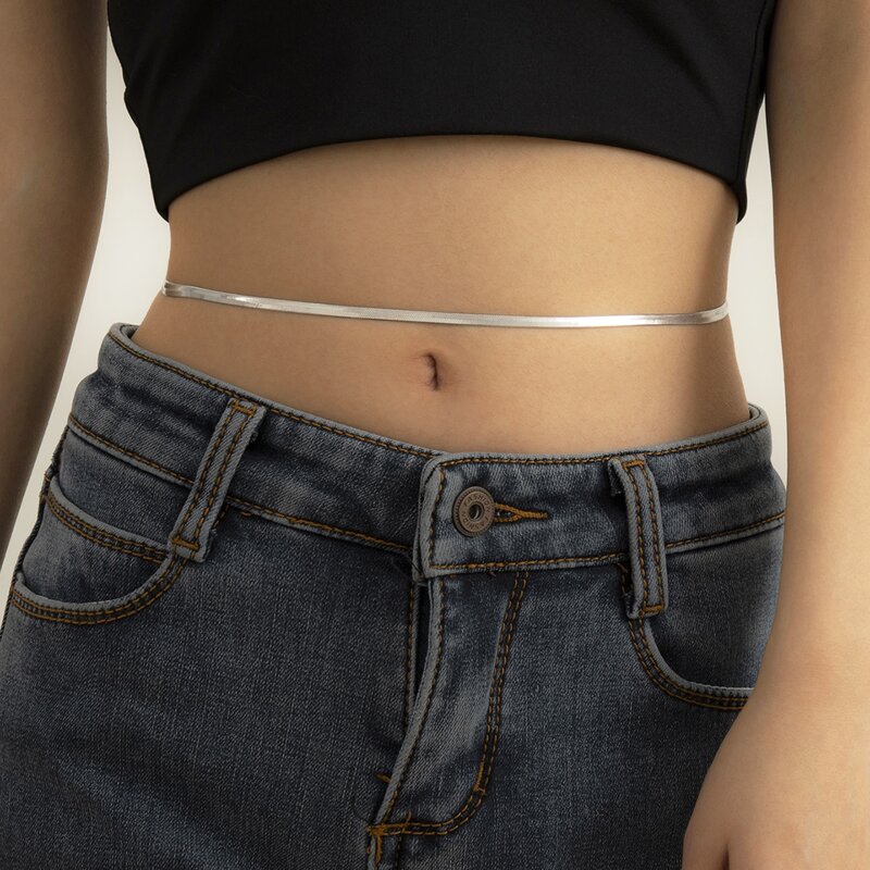 

Minimalist Waist Belt, Silver