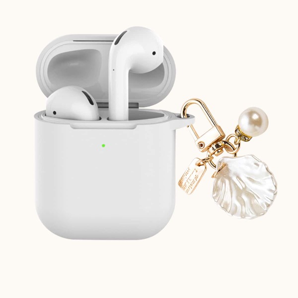 

Shell Pendant Airpods Case, White