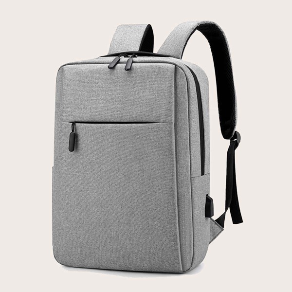 

Zip Front Computer Backpack, Grey