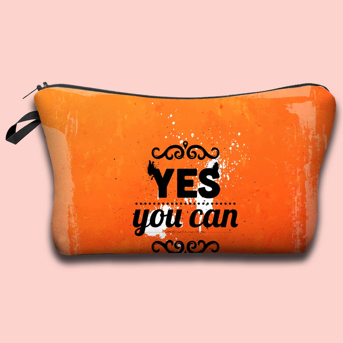 

Letter Graphic Makeup Bag, Orange