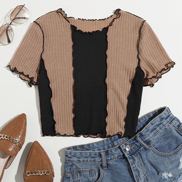 

Lettuce Trim Colorblock Tee, Multicolor