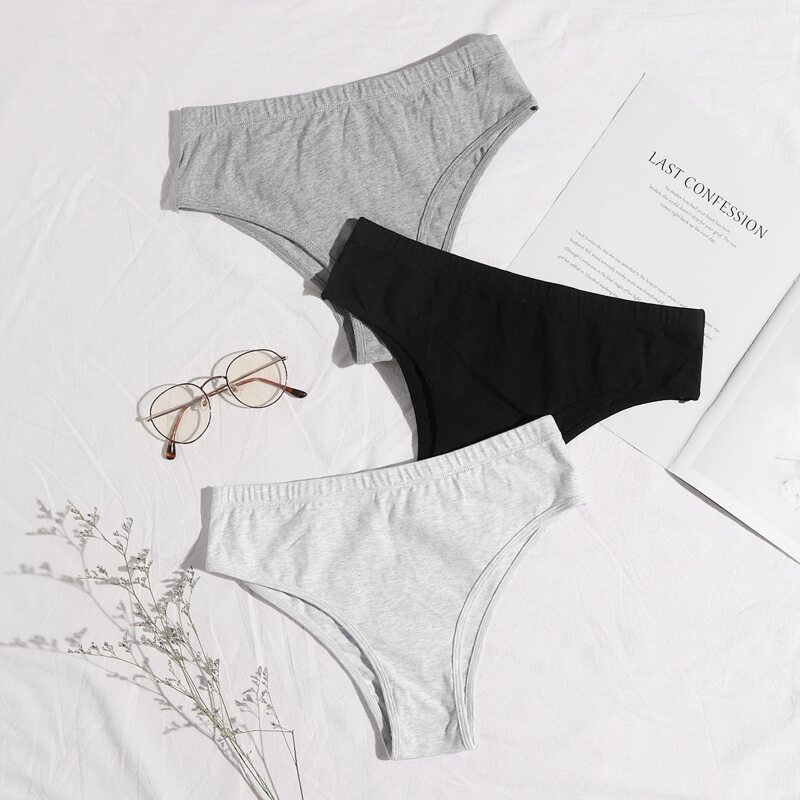 

3pcs Simple Panty Set, Multicolor