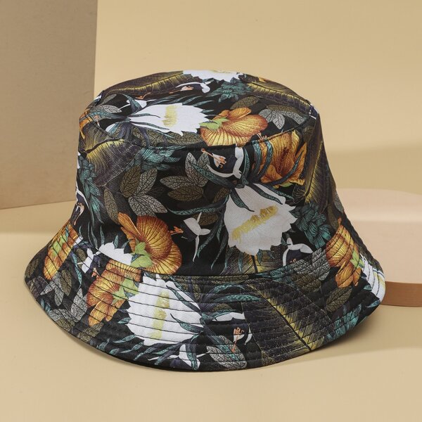 

Floral Pattern Bucket Hat, Multicolor