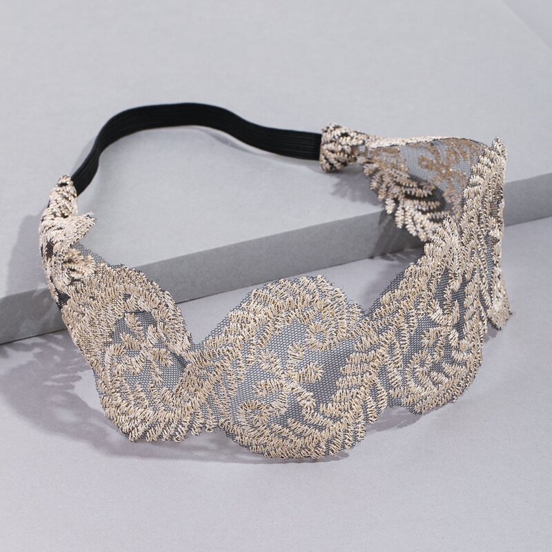 

Lace Embroidered Hair Band, Multicolor