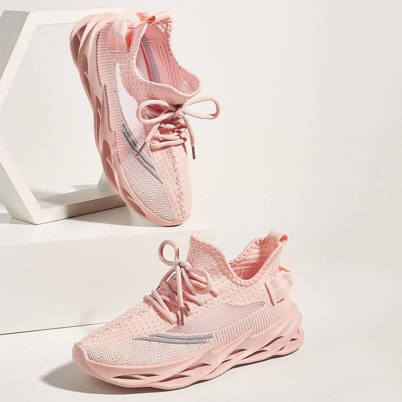 

Lace Up Decor Running Shoes, Pink