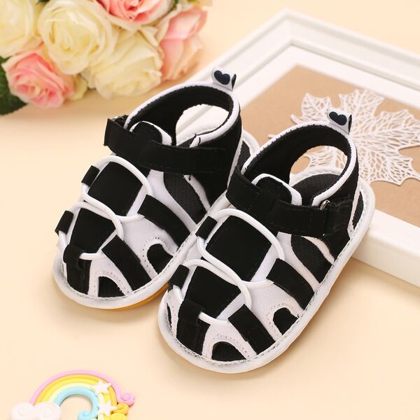 

Baby Boy Color Block Sandals, Black and white