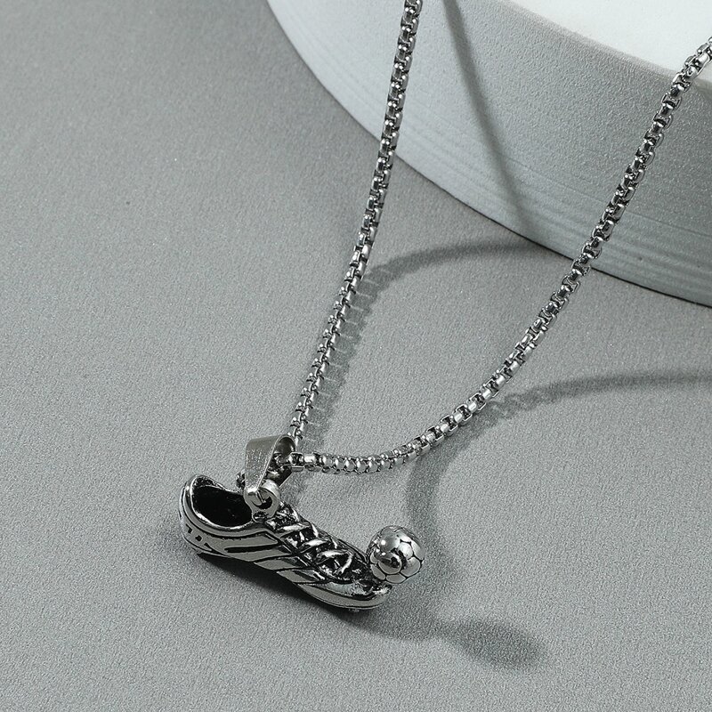 

Guys Shoe Charm Necklace, Silver